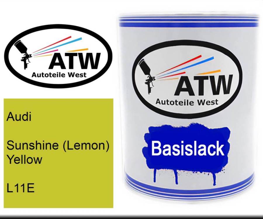 Audi, Sunshine (Lemon) Yellow, L11E: 1L Lackdose, von ATW Autoteile West.